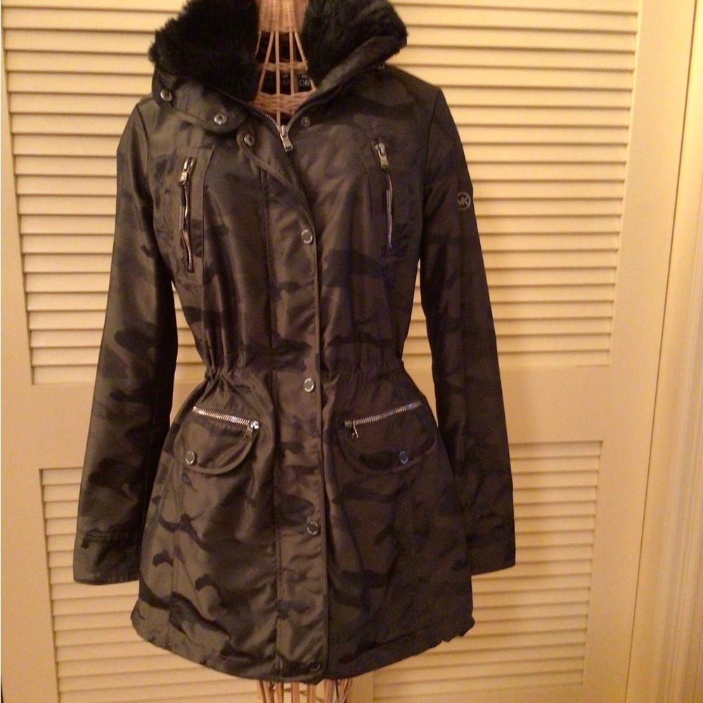 Michael Kors Dark Camouflage Utility Jacket